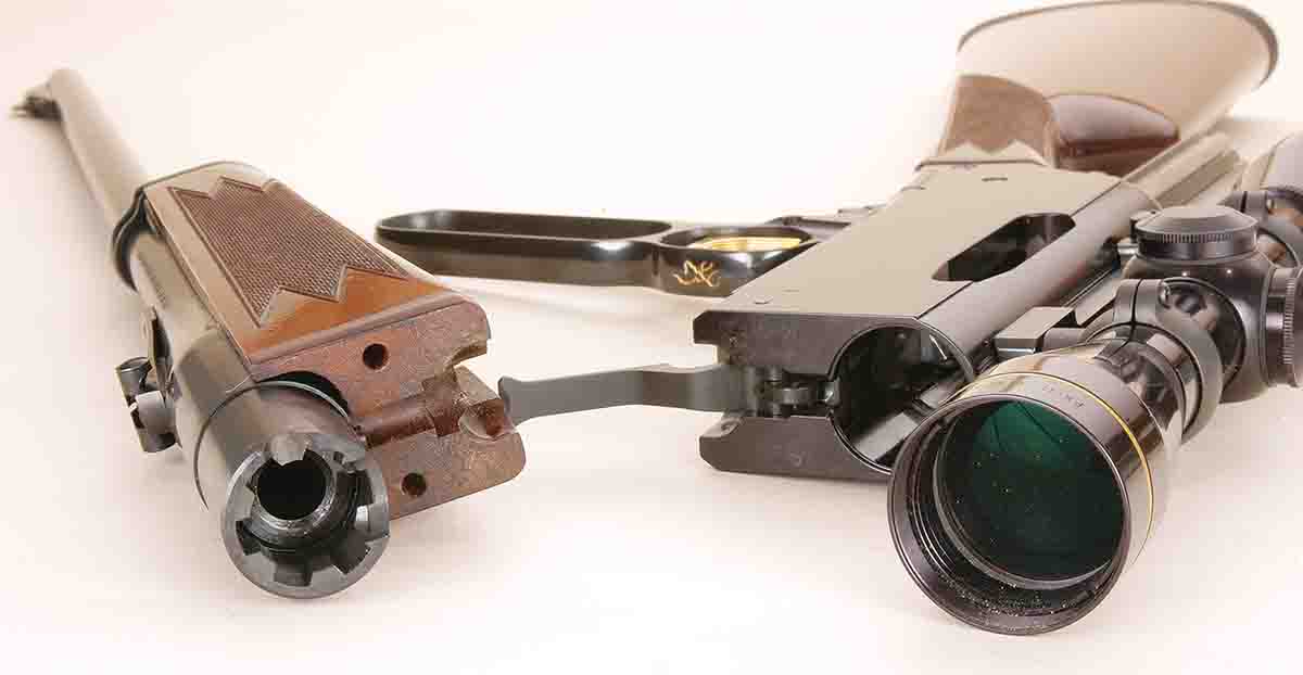 This Browning BLR features a lug system to lock the barrel into the receiver.